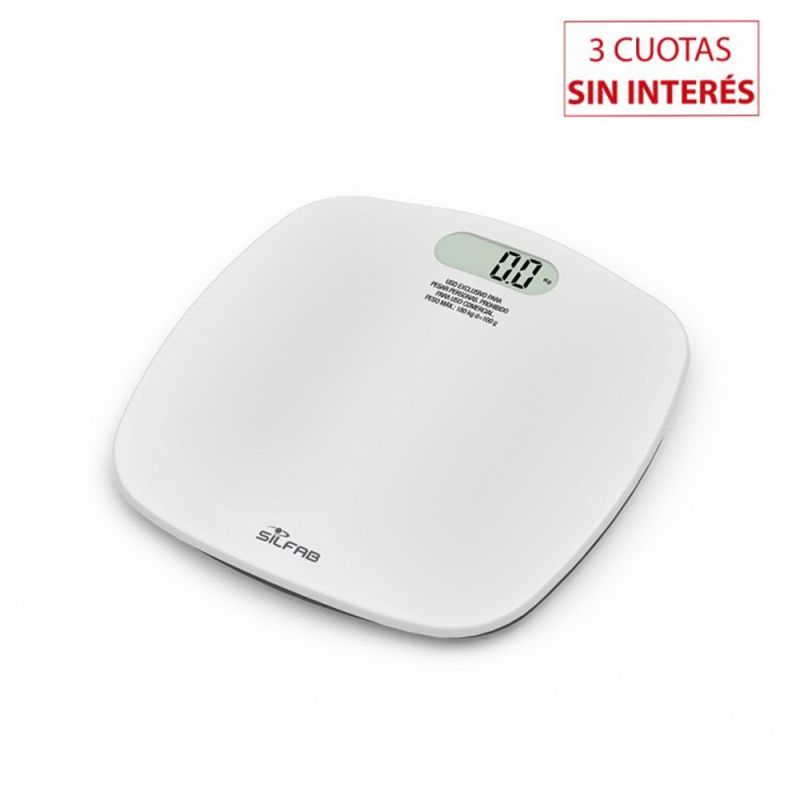 Balanza de baño Digital Silfab Curve White BE209 Blanca