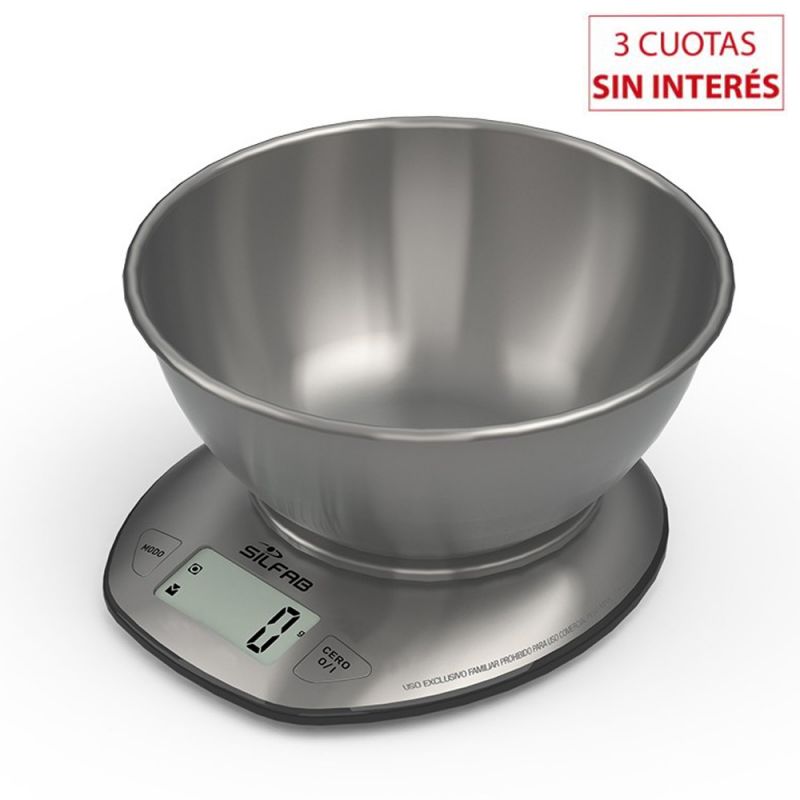 Balanza de Cocina Digital Silfab BC304 Inox