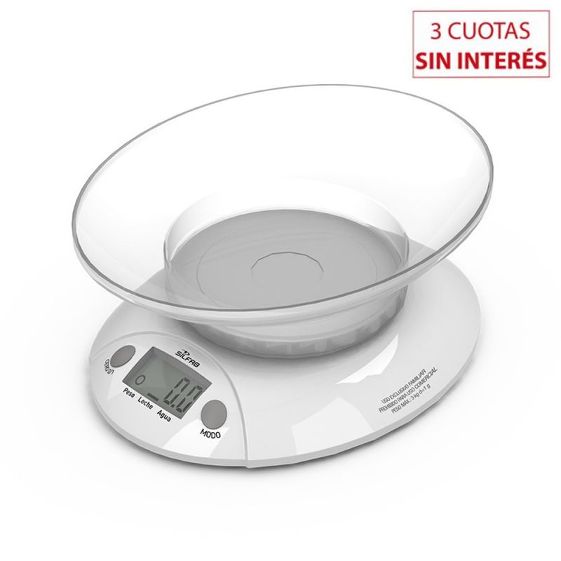 Balanza Digital de cocina Silfab BC301 Blanca