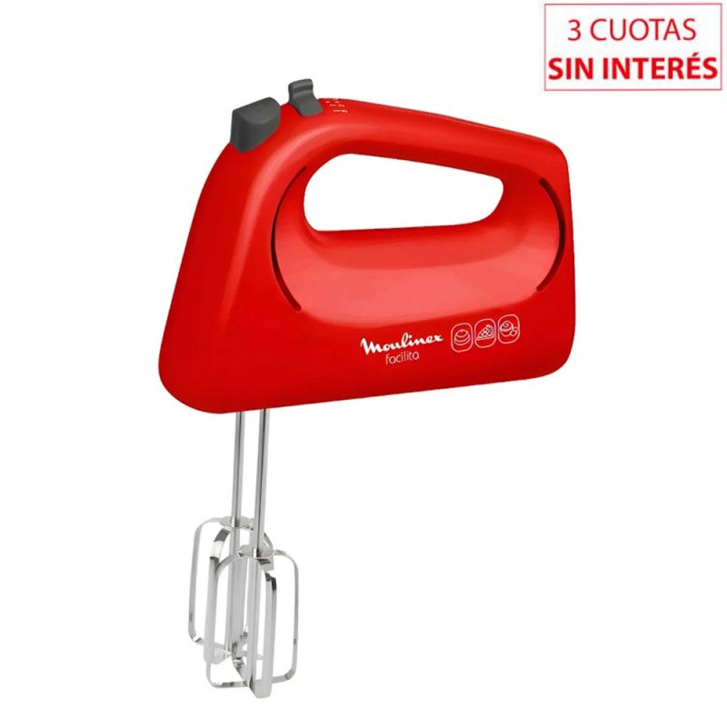 Batidora de Mano Moulinex Facilita HM1535A0 400w Rojo