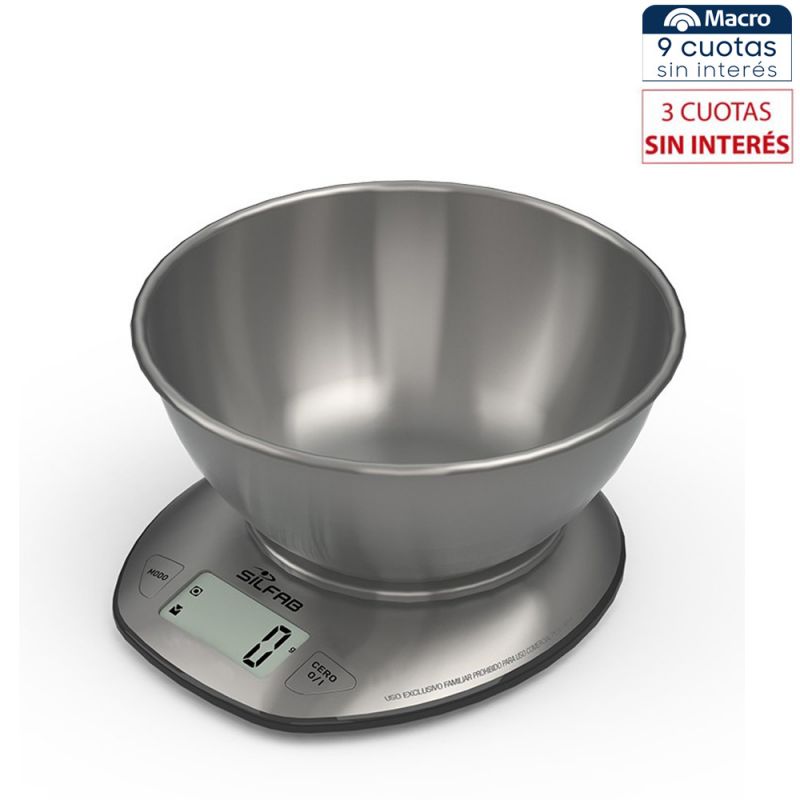 Balanza de Cocina Digital Silfab BC304 Inox