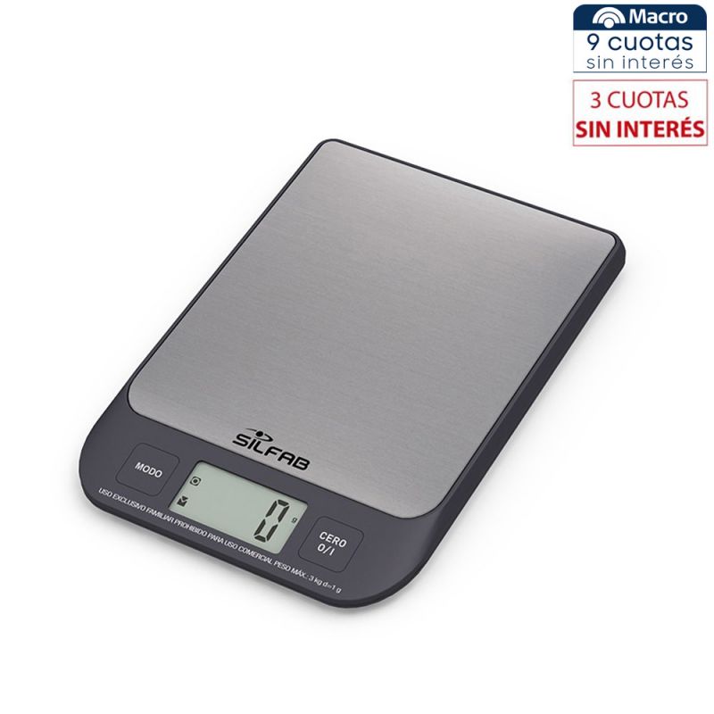 Balanza de Cocina Digital Silfab BC305 Antihuellas