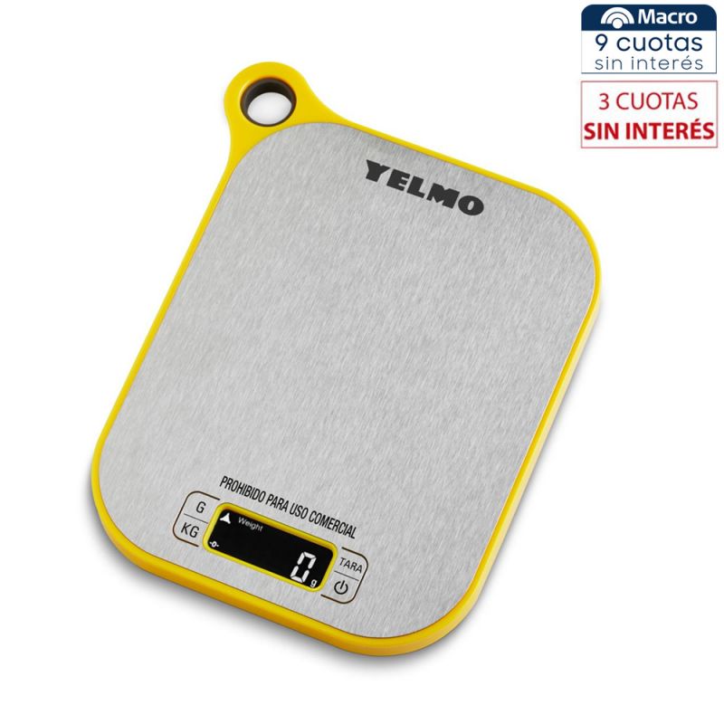 Balanza Digital para cocina Yelmo BL-7001 Amarillo Inox