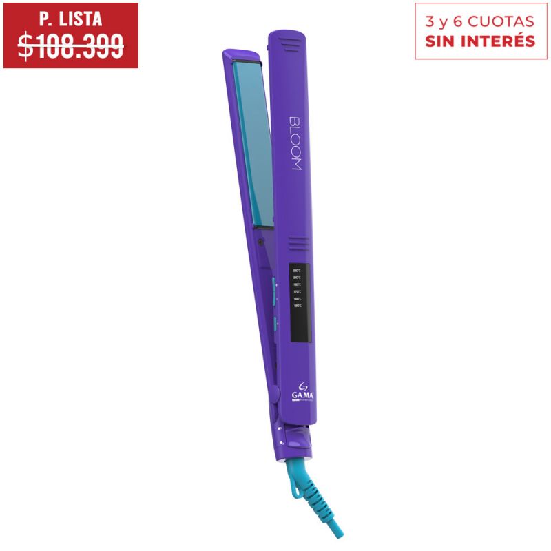Plancha para Cabello Gama Elegance BLOOM 126213 Violeta