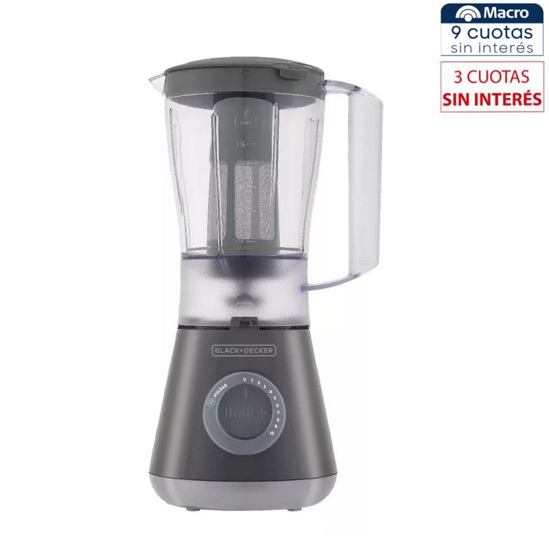 Licuadora C/Filtro Black & Decker BLX10F 1.5Lts 500w Gris