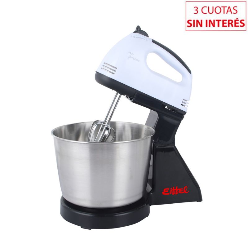 Batidora de Mano con Bowl Eiffel E-265 400w Blanco con Negro