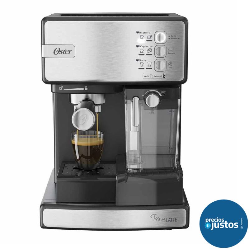Cafetera Espresso Oster PrimaLatte BVSTEM6603SS-054 15Bar Plata