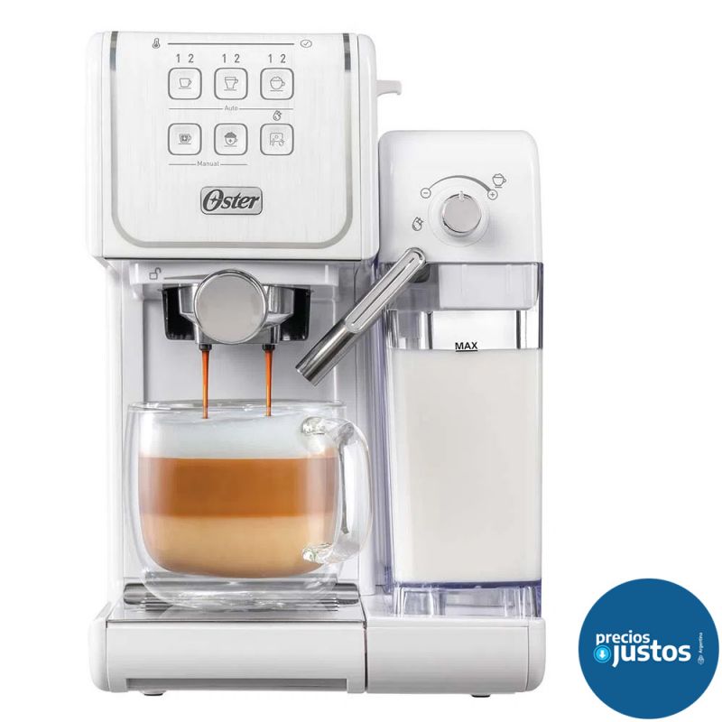Cafetera Espresso Oster PrimaLatte BVSTEM6801W-054 19Bar Touch Blanco