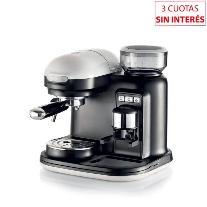 Cafetera Espresso C/Molinillo Ariete Moderna PA-CE1318BL-I 15Bar Blanco
