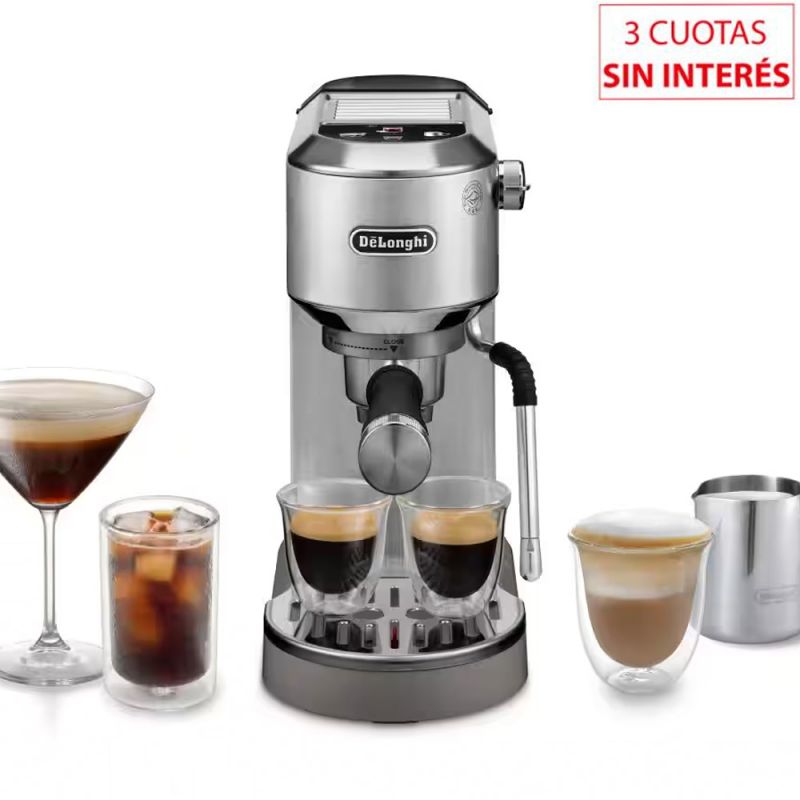 Cafetera Express DeLonghi Dedica Duo EC890M 15Bar Plata