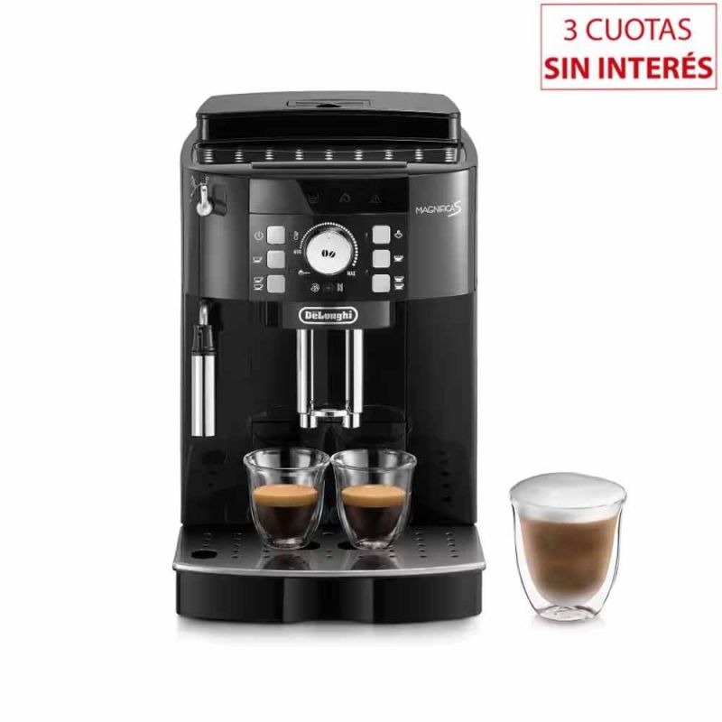 Cafetera Express C/Molinillo DeLonghi Magnifica Start ECAM21.117.B 15Bar Negro