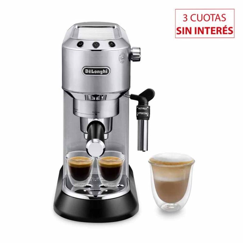 Cafetera Express DeLonghi Dedica EC680/5M 15 Bar Plata