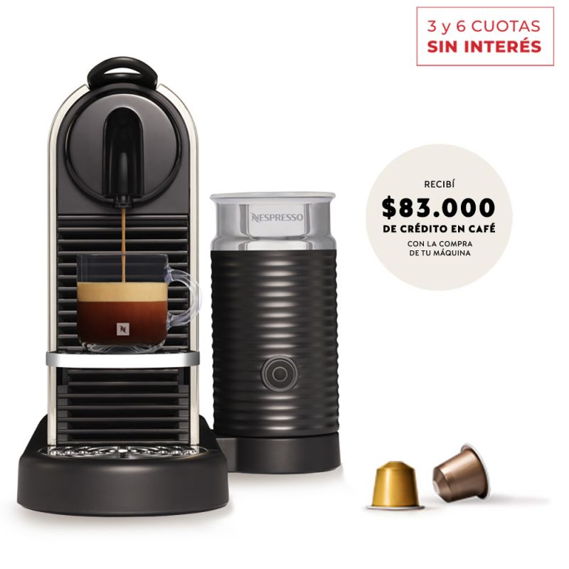 Cafetera Nespresso Citiz & Milk D145-AR-ME-NE Platinum