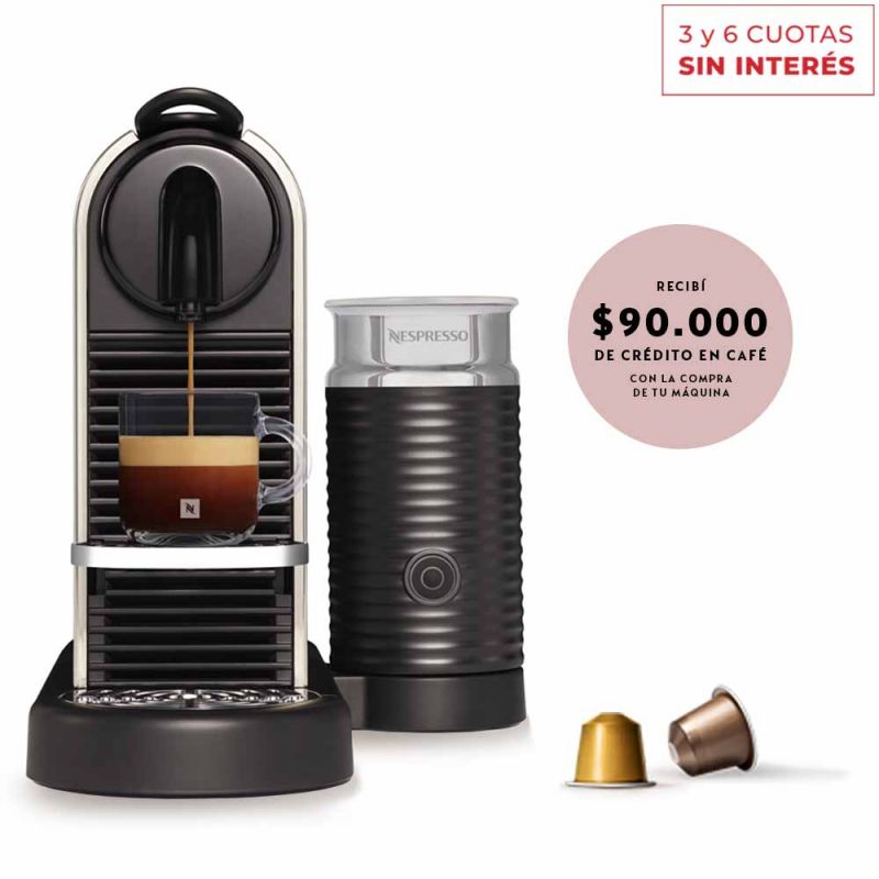 Cafetera Nespresso Citiz & Milk D145-AR-ME-NE Platinum