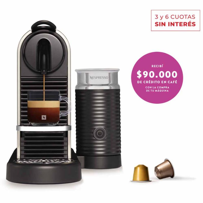 Cafetera Nespresso Citiz & Milk D145-AR-ME-NE Platinum