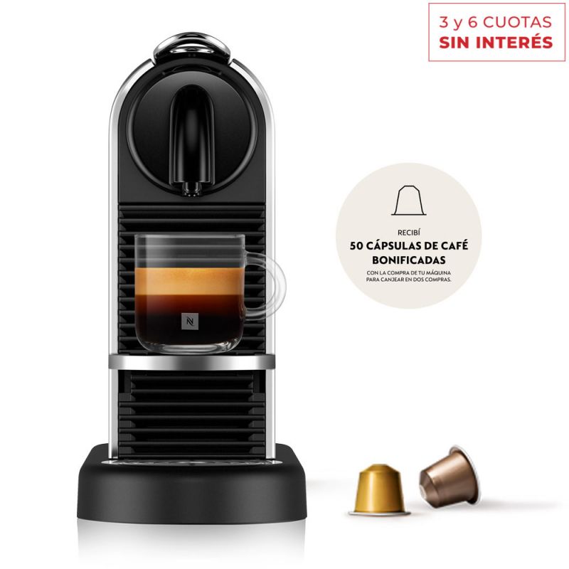 Cafetera Nespresso CitiZ Platinum D140-AR-ME-NE 1M9 Silver