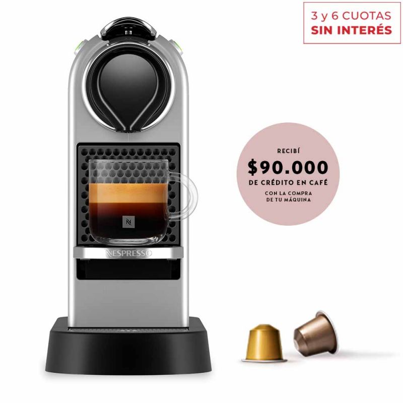 Cafetera Nespresso CitiZ Silver C113-AR-SI-NE2 Gris
