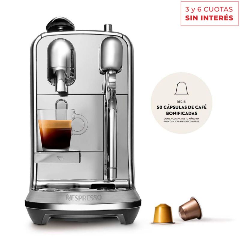 Cafetera Nespresso Creatista Plus Metal J520-AR-ME-NE