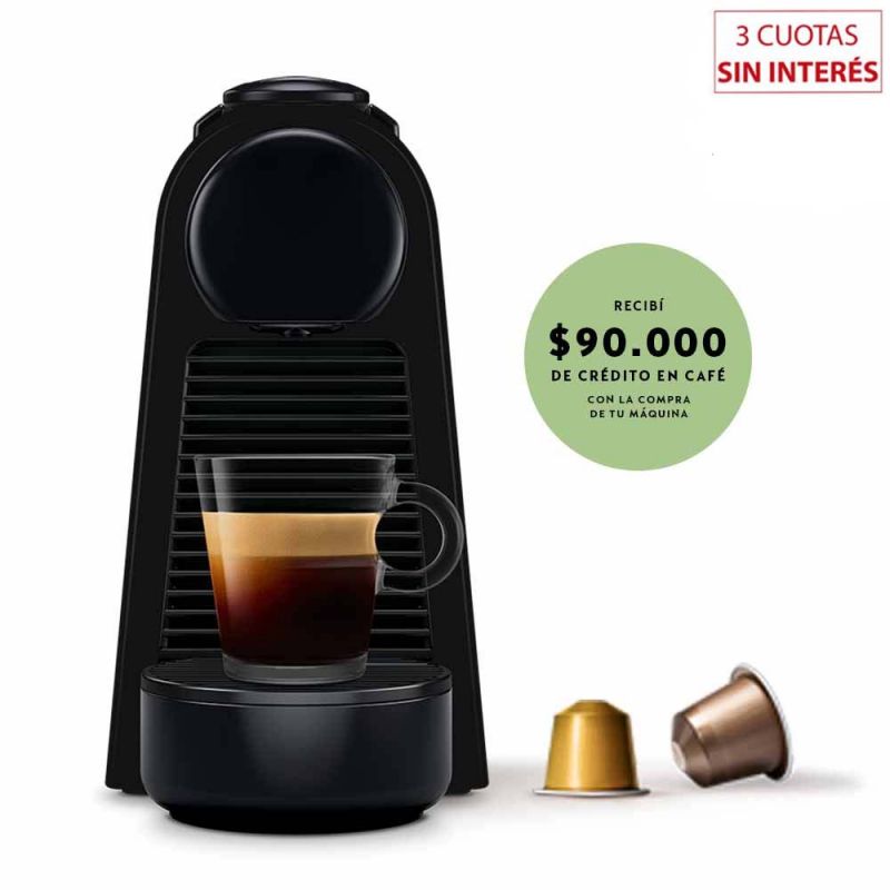 Cafetera Nespresso ESSENZA Mini D Black + Aeroccino A3KD30-AR-BKNE2