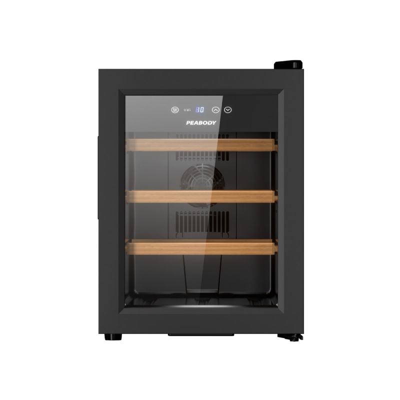 Cava de Vino 12 Botellas Peabody PE-CVT12N Estantes de Madera