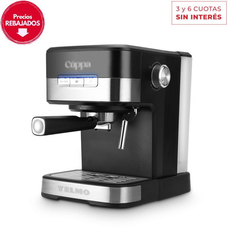 Cafetera Espresso Yelmo CE-5110 19Bar C/Espumador Negro con Inox