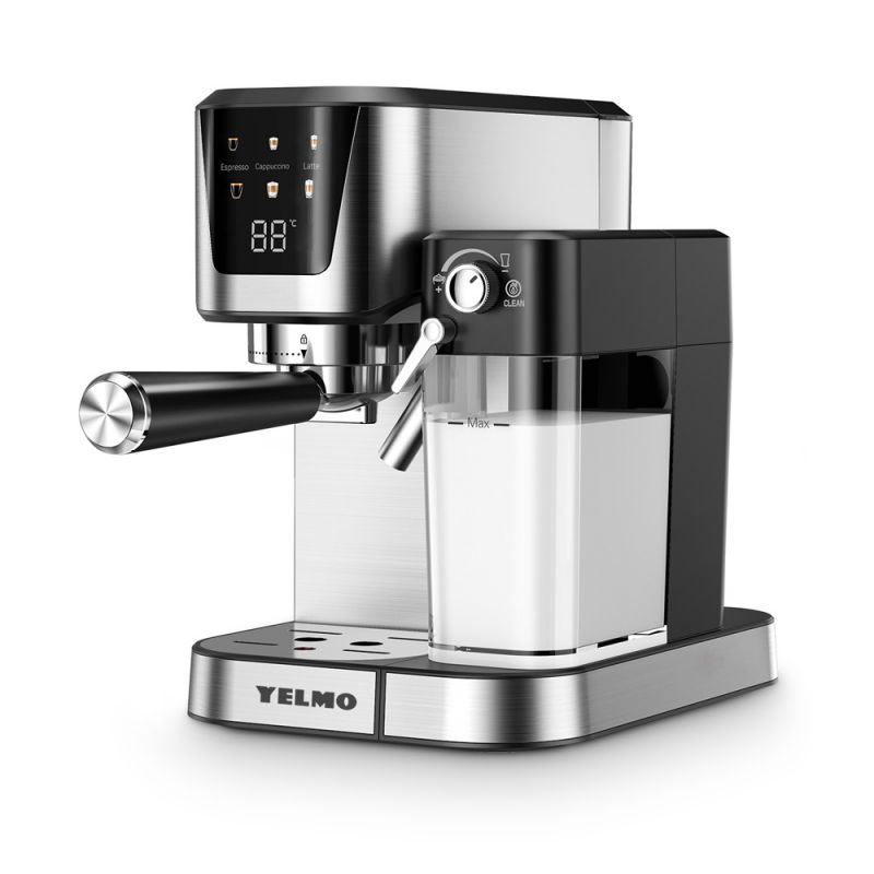 Cafetera Espresso Yelmo CE-5119 20Bar C/Espumador Negro con Inox