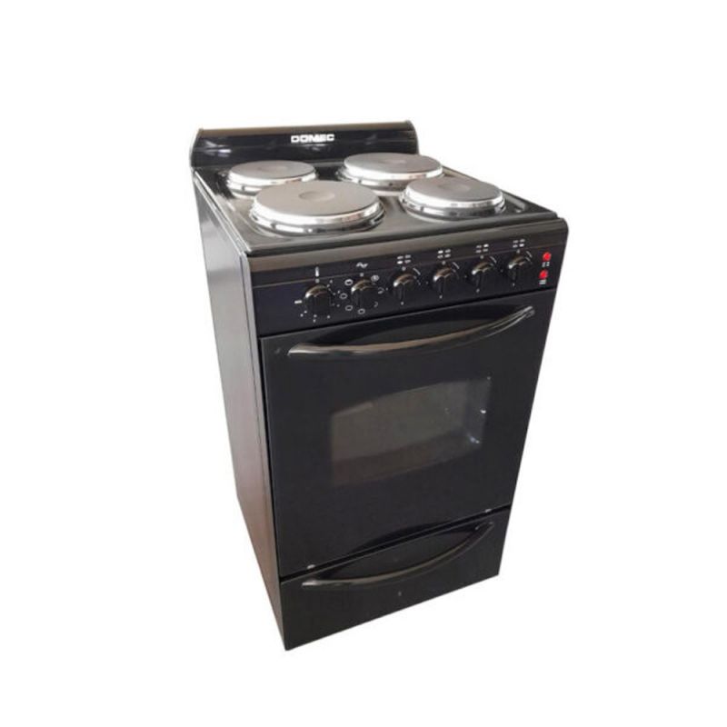 Cocina Eléctrica 56CM 4H Domec CEN2G Tipo Gastronómico Negra