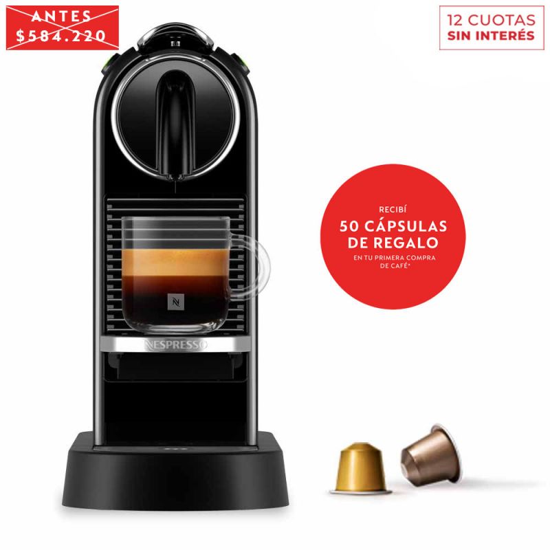 Cafetera Nespresso CitiZ Black D113-AR-BK-NE2 Negro
