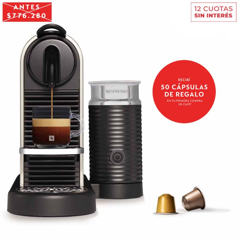 Cafetera Nespresso Citiz & Milk D145-AR-ME-NE Platinum