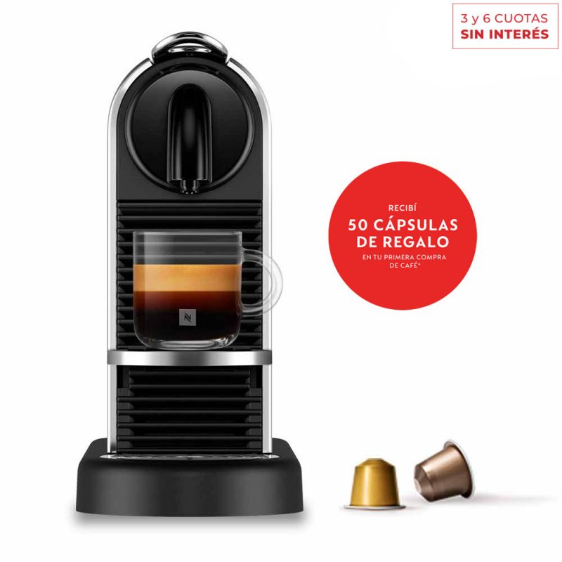 Cafetera Nespresso CitiZ Platinum D140-AR-ME-NE 1M9 Silver