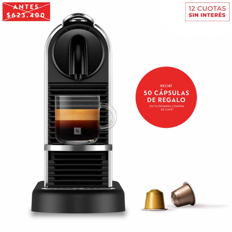 Cafetera Nespresso CitiZ Platinum D140-AR-ME-NE 1M9 Silver