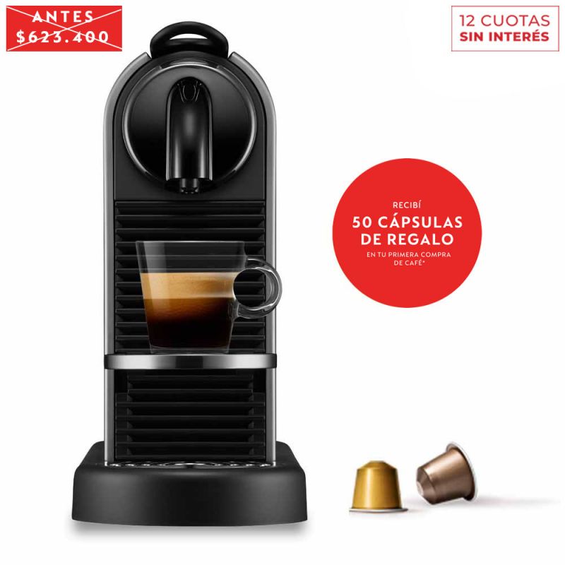 Cafetera Nespresso CitiZ Platinum D140-AR-TI-NE 04m Titanium