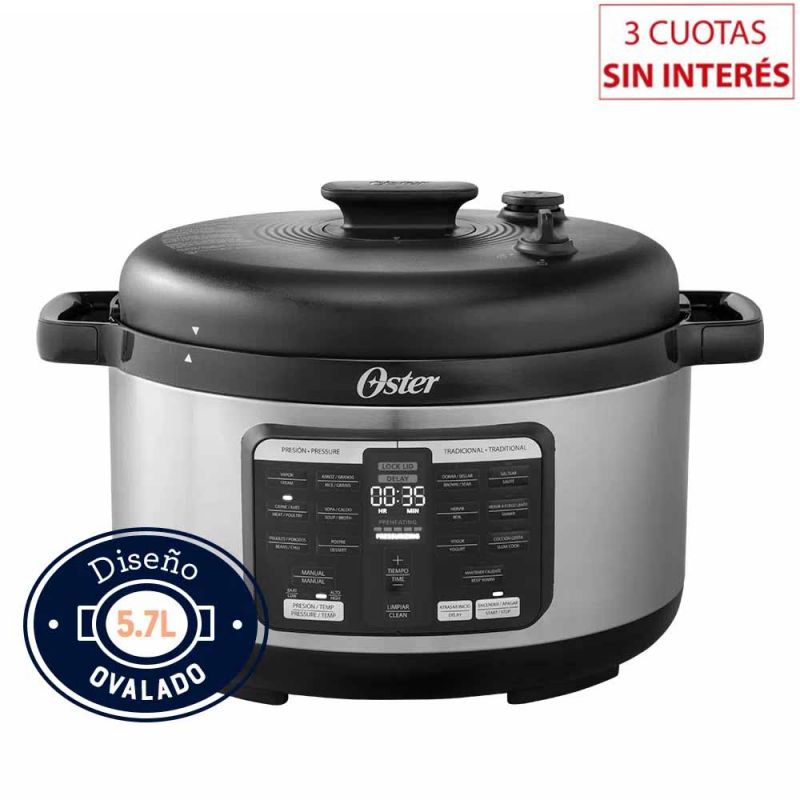 Olla a Presión Eléctrica 5.7Lts Oster CKSTPCECOV57-054 Ovalada Inox
