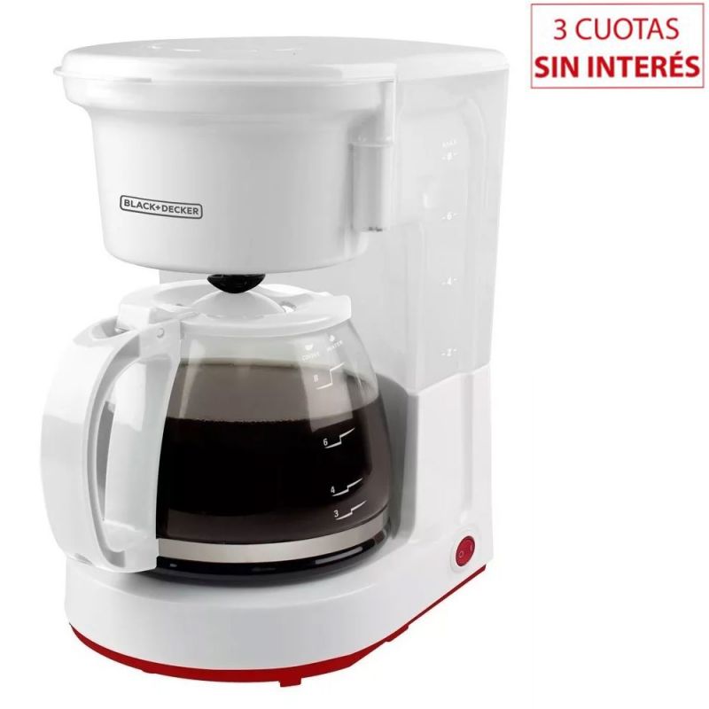 Cafetera de Filtro permanente Black & Decker CM0410 8 Tazas Blanco