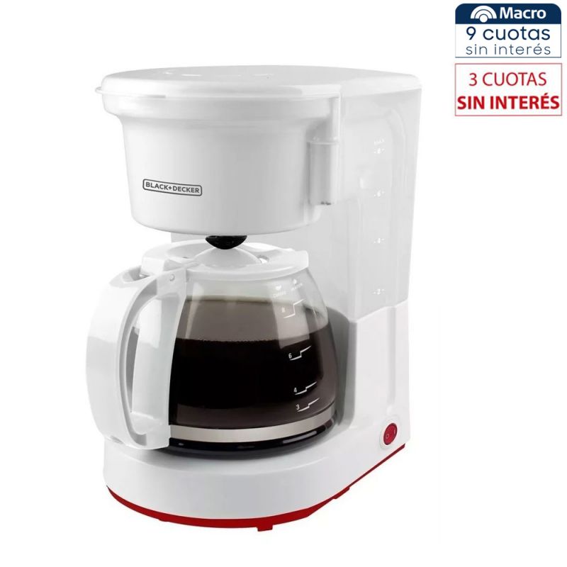 Cafetera de Filtro permanente Black & Decker CM0410 8 Tazas Blanco
