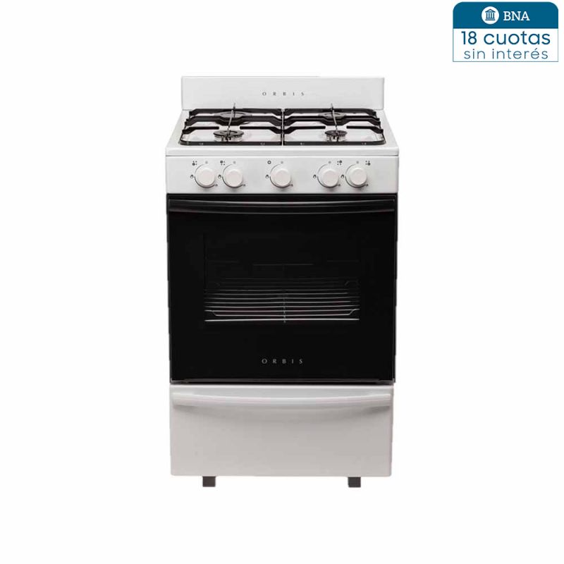 Cocina a Gas 55CM 4H Orbis 838BC4M Macrovisión Blanco
