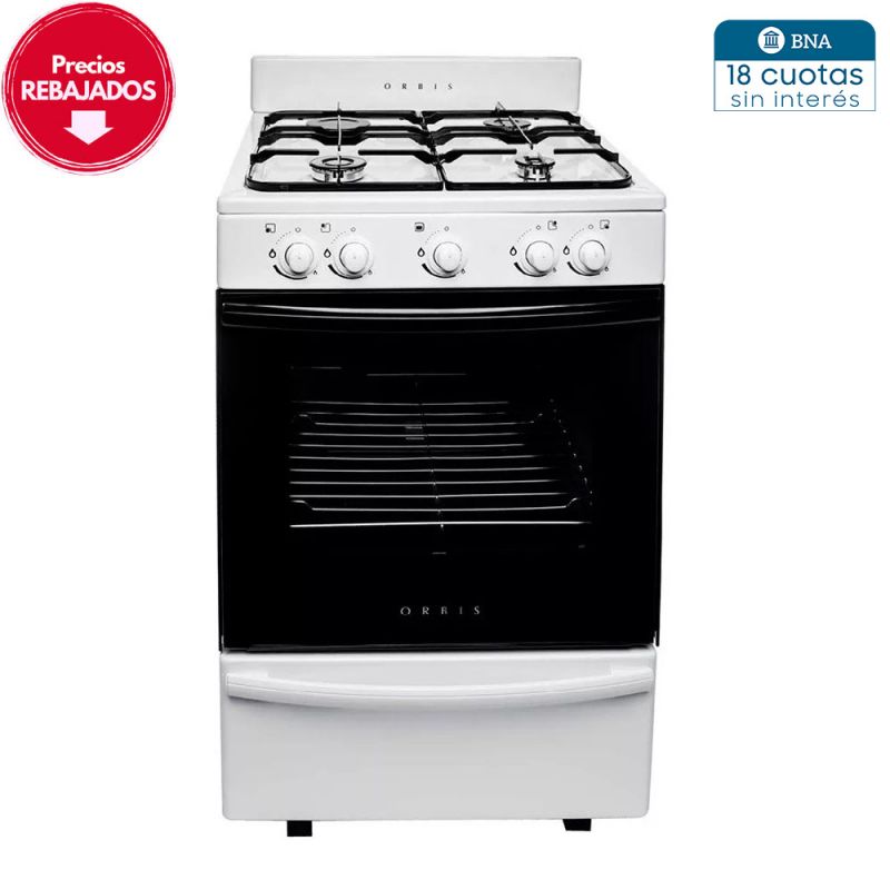 Cocina a Gas 55CM 4H Orbis 938BC3 Blanco