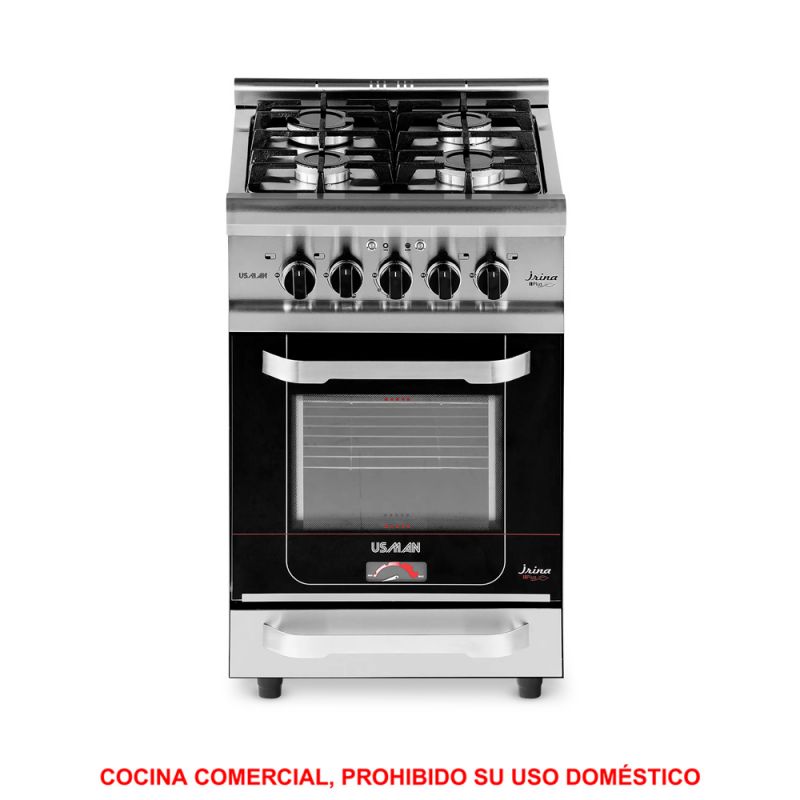 Cocina a Gas 55CM 4H Usman Irina Plus 550-325 Grill Industrial Inox