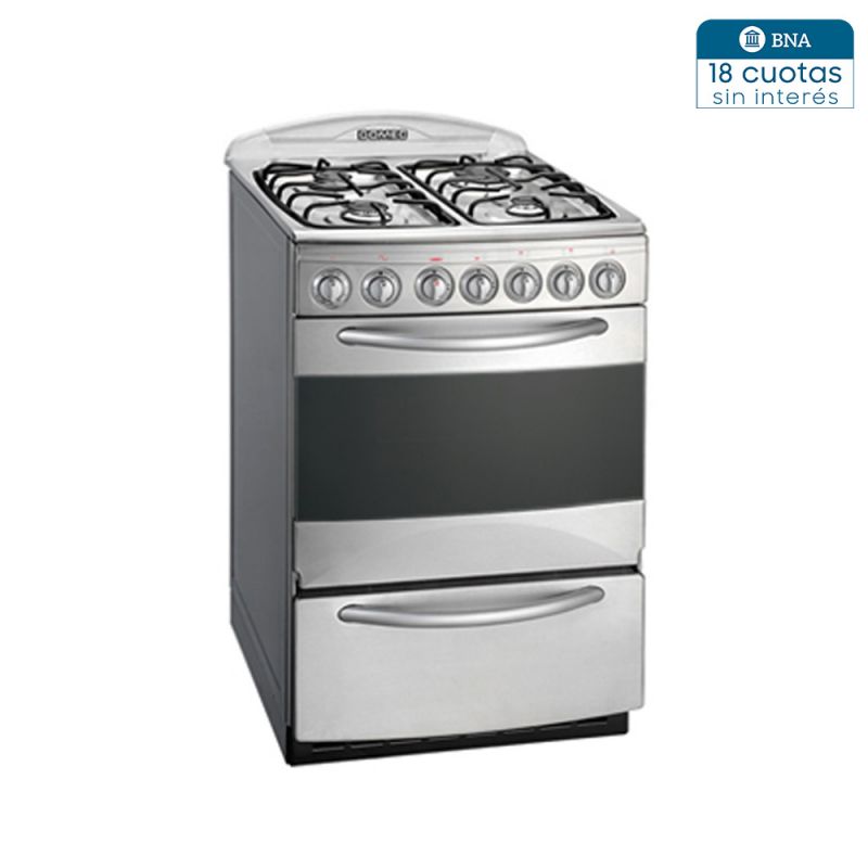 Cocina a Gas 56CM 4H Domec CXNV Inox