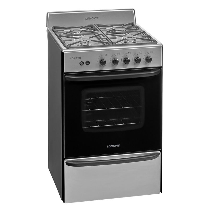 Cocina a Gas Longvie 4H 56cm 13331X/XF Inox