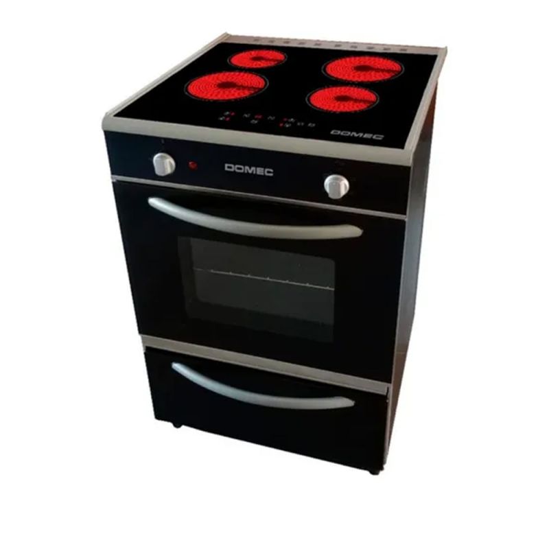Cocina Eléctrica 56CM 4H Domec CVN-562 Vitro Cerámica Negro