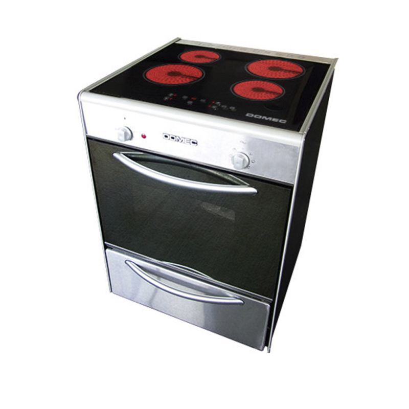 Cocina Eléctrica 56CM 4H Domec CVX-562 Vitro Cerámica Inox