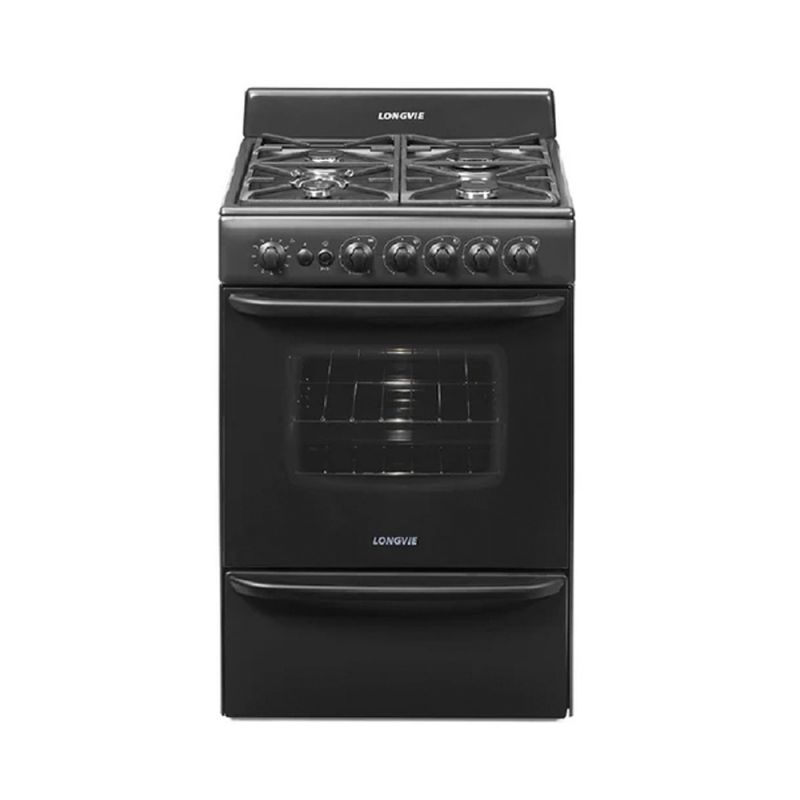 Cocina a Gas 56CM 4H Longvie 13501G Grafito