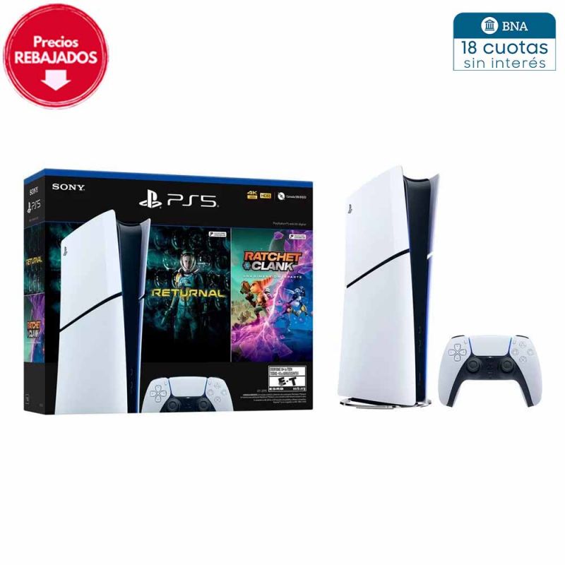 Consola Sony PlayStation 5 PS5 Slim Digital 1TB-SSD 