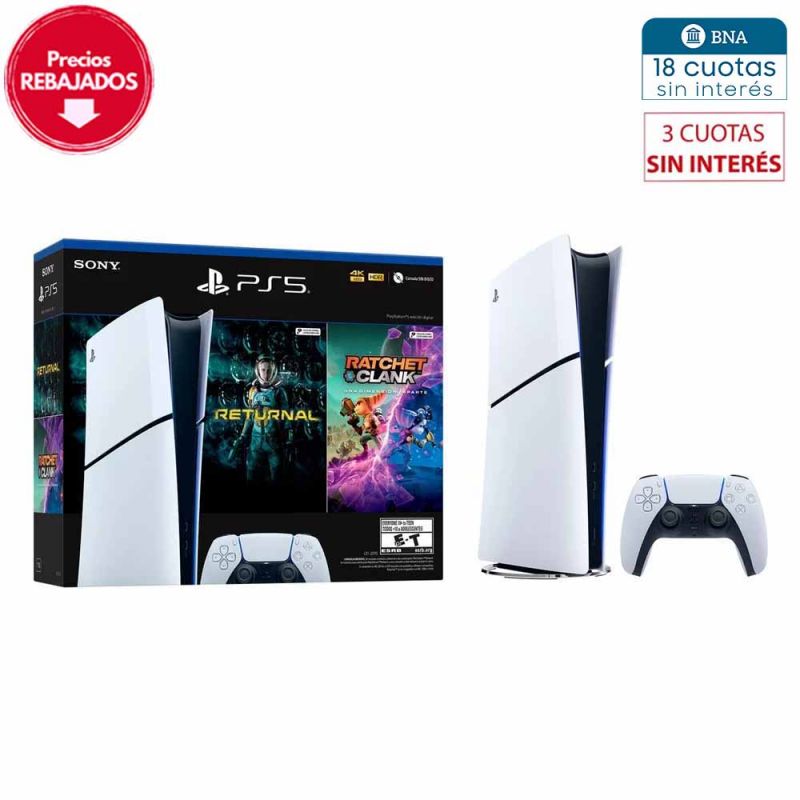 Consola Sony PlayStation 5 PS5 Slim Digital 1TB-SSD 