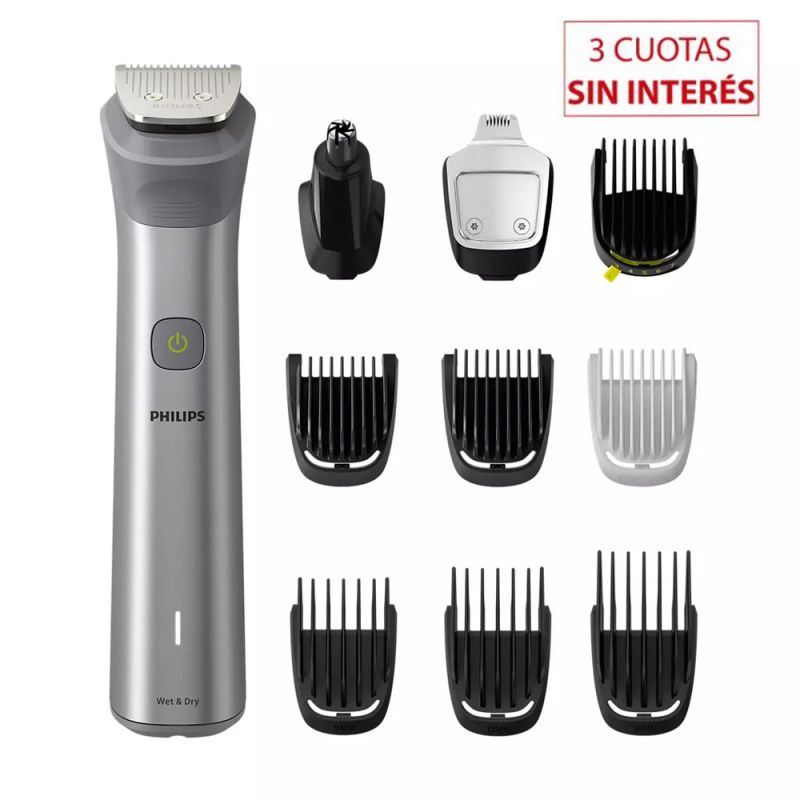 Cortabarba 10 en 1 Philips Multigroom MG592015 Gris