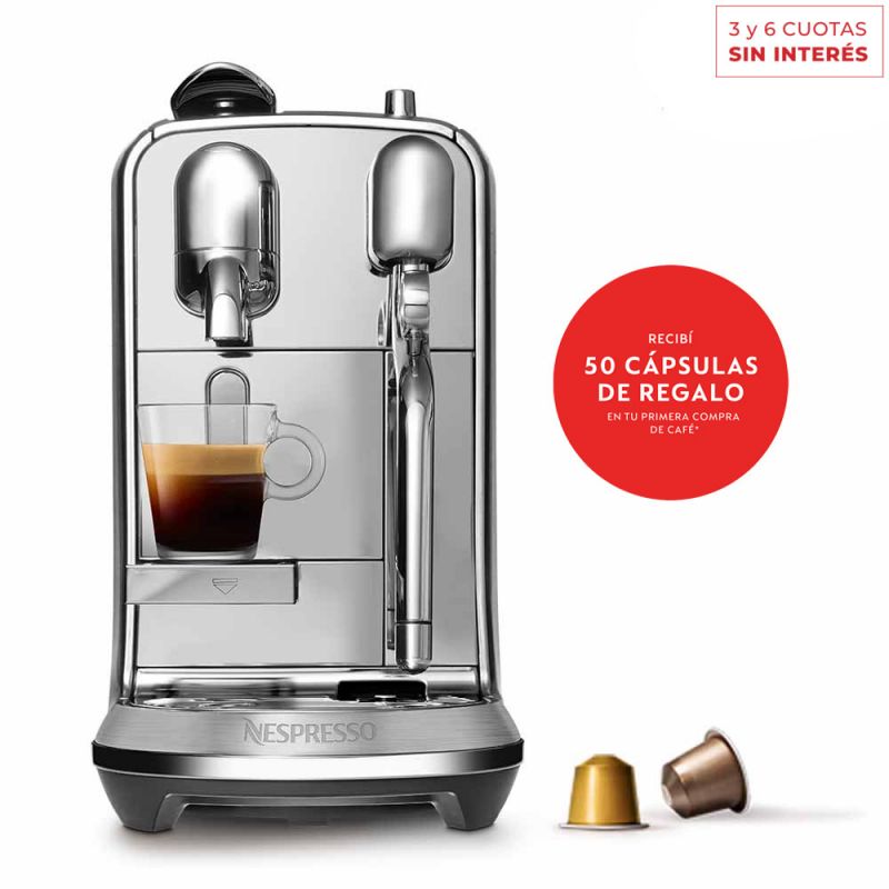 Cafetera Nespresso Creatista Plus Metal J520-AR-ME-NE