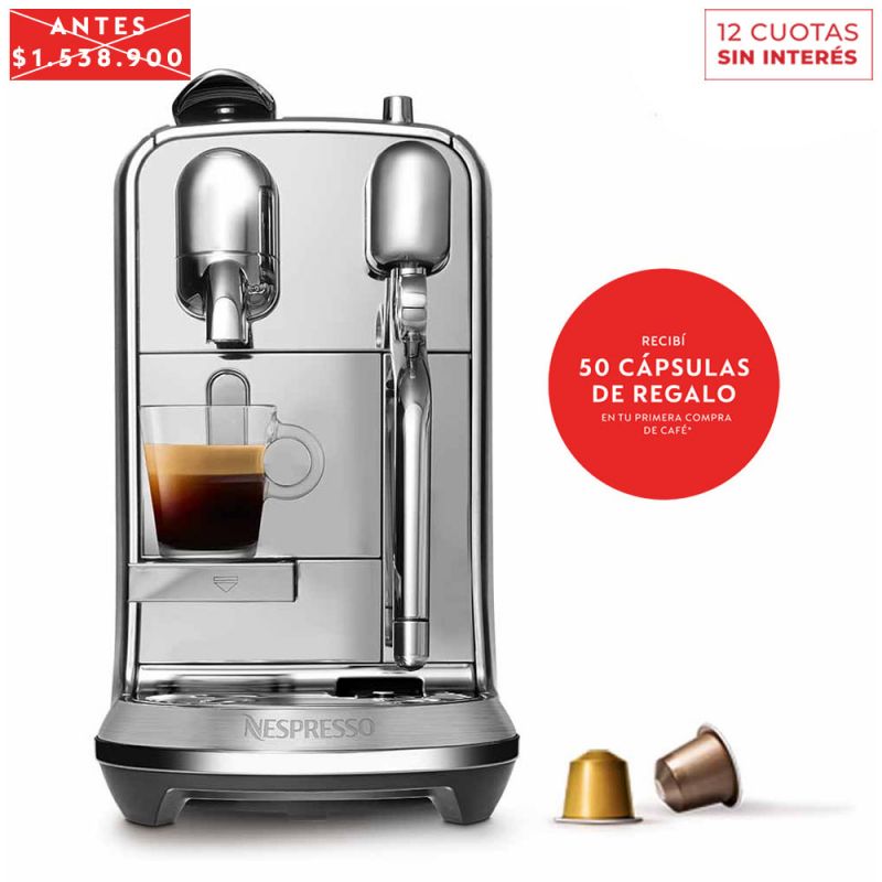 Cafetera Nespresso Creatista Plus Metal J520-AR-ME-NE