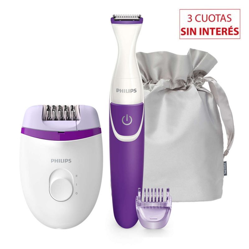 Depiladora Philips BRP505/00 Satinelle Essential + Cortadora zona bikini
