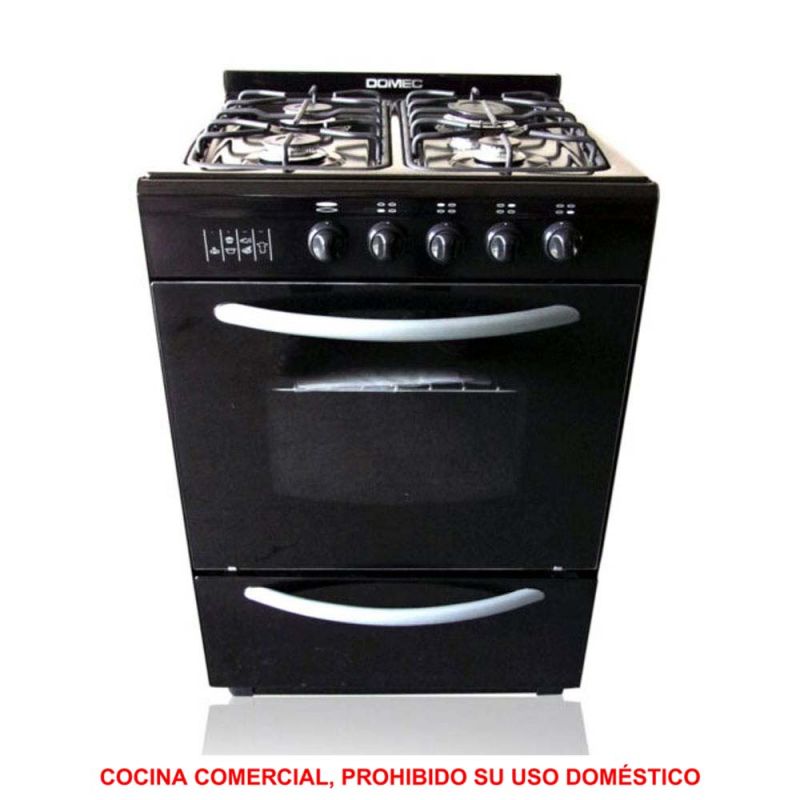Cocina a Gas 56CM 4H Domec CNUG Negro